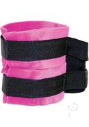Sex And Mischief Kinky Pinky Cuffs With Tethers - Pink/black