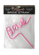 Glitterati Bride Twisty Straw - Black/rose Gold