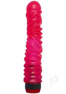 Jelly Caribbean Number 6 Textured Jelly Vibrator - Pink
